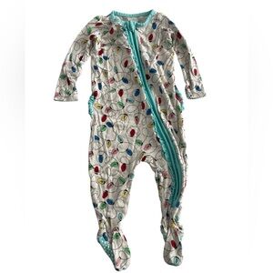 Bamboo Ruffle Butts Multicolor Light Bulb Footie- Christmas